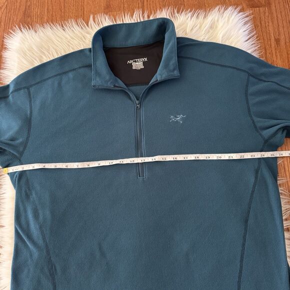 Arc'teryx Delta Sweater Mens 2XL Blue Half Zip Thermal Fleece Polartec Pullover - Picture 5 of 11